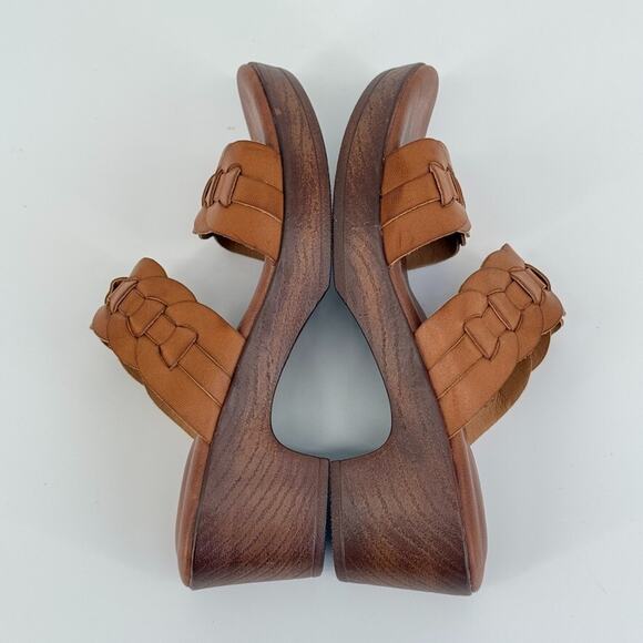BOC by Born Jillian Block Heel Double Strap Slide Sandal Tan Size 7 Summer Retro - Picture 8 of 10